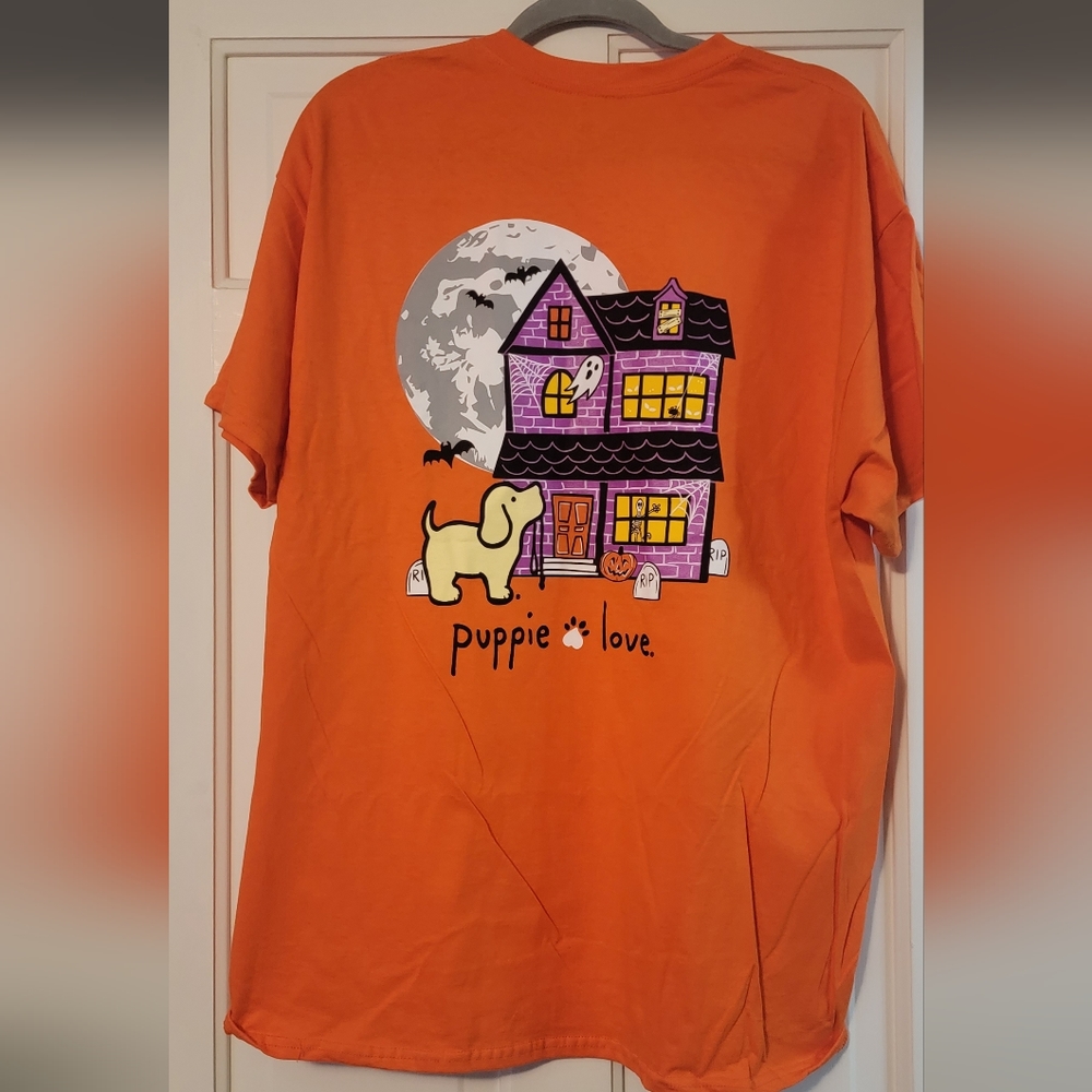 Puppie Love Halloween T Shirt XL
